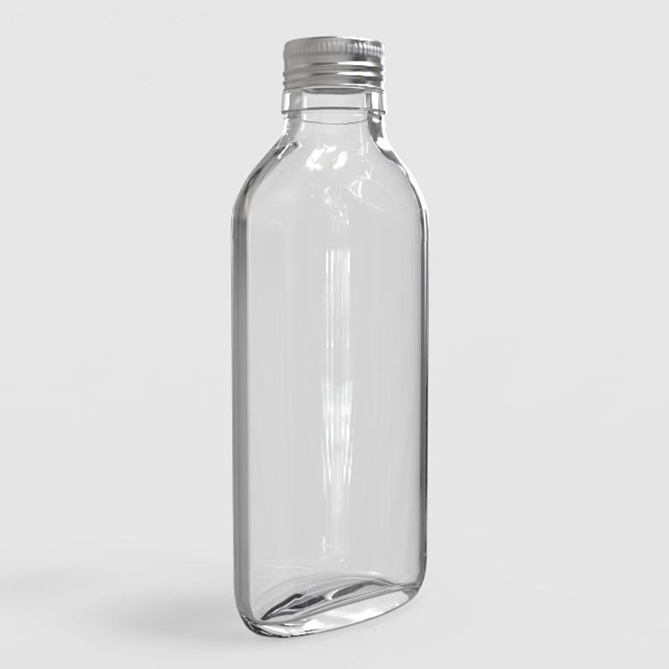 Whisky Hot Sale 100ml Mini Flat Clear Wine Glass Water Bottle With Lid