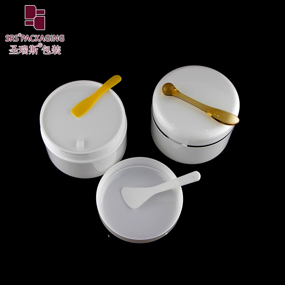 White 250 ml Jar with Silver Lining on the Lid Round Shape Cap Container Cosmetic Jar for Cream