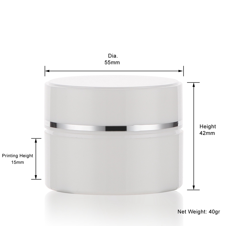 White Acrylic Cream jar in 15ml 30ml 100ml 200ml size available