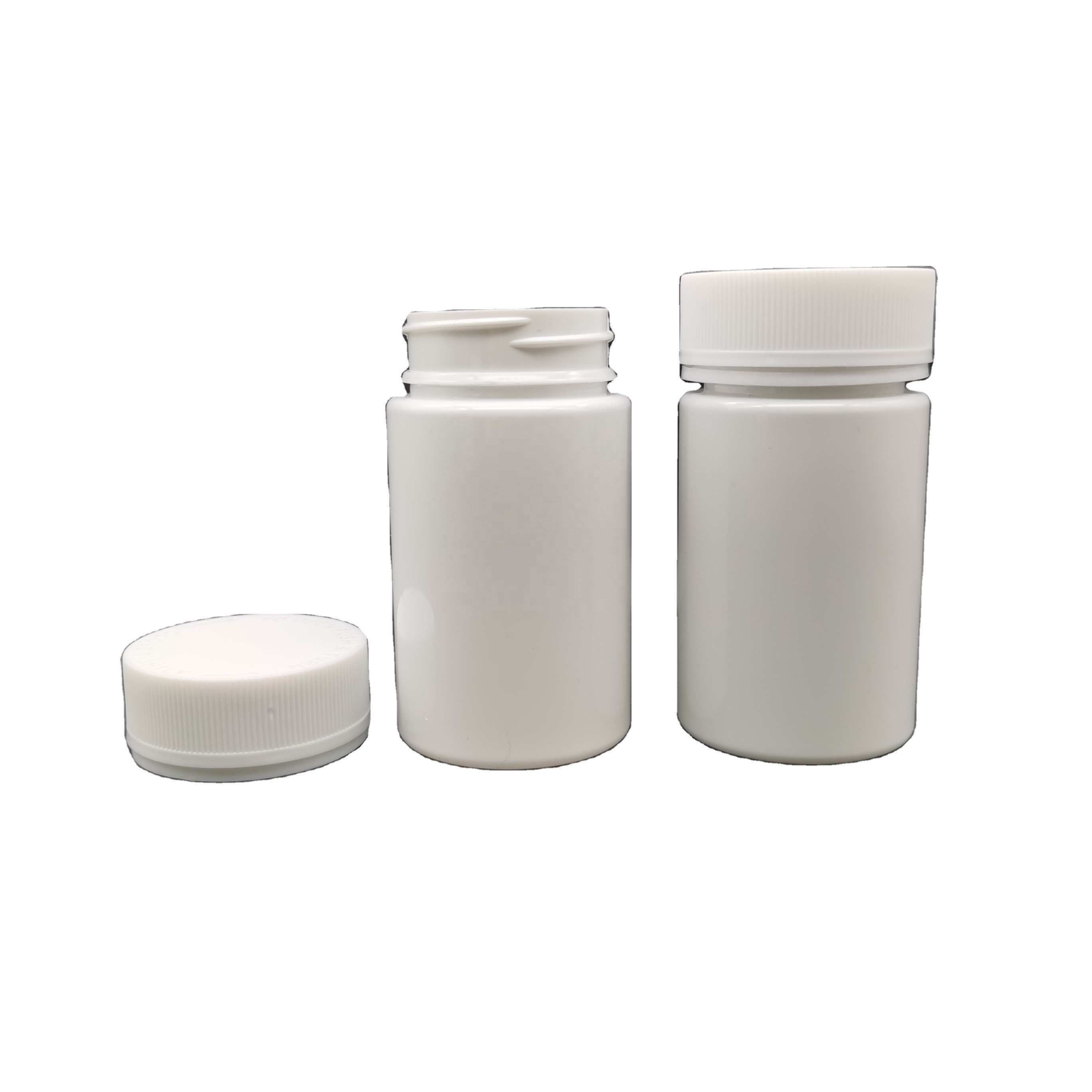 White Black Clear PET child resistant jar CBD oil PET child proof tamper cap