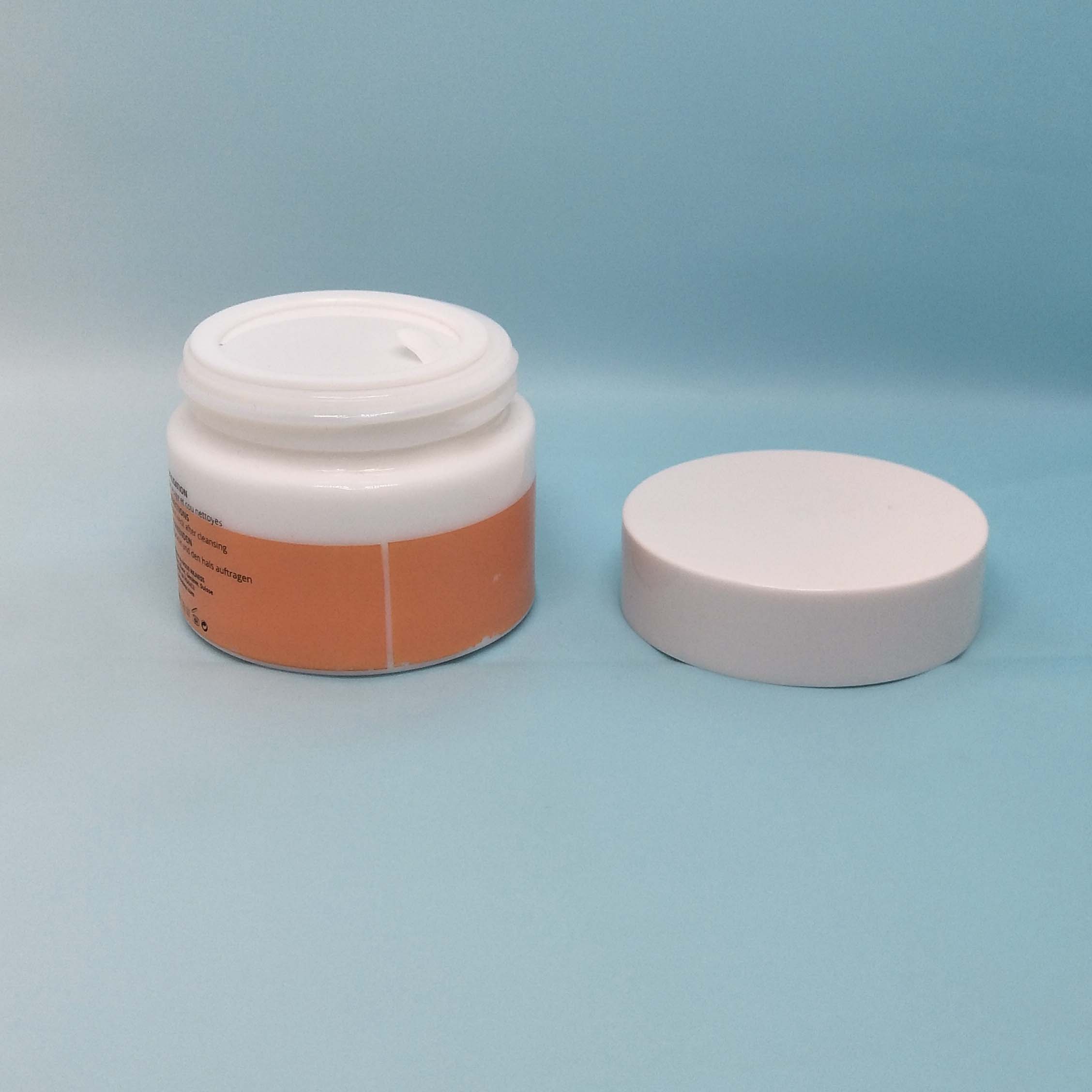 White Ceramic Cosmetic Jar 50g 60g Round Cosmetic Packaging  Jar