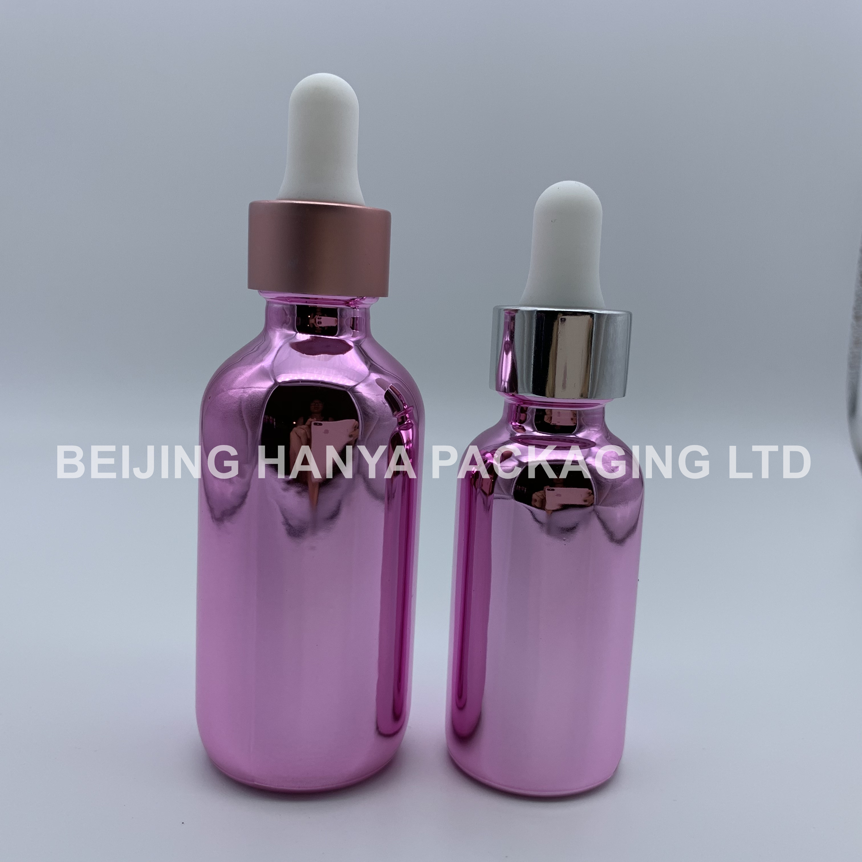White Color Glass Bottle Essential Oil Cosmetic Customized Accepted Hot Stamping; Sliver Screen Available
