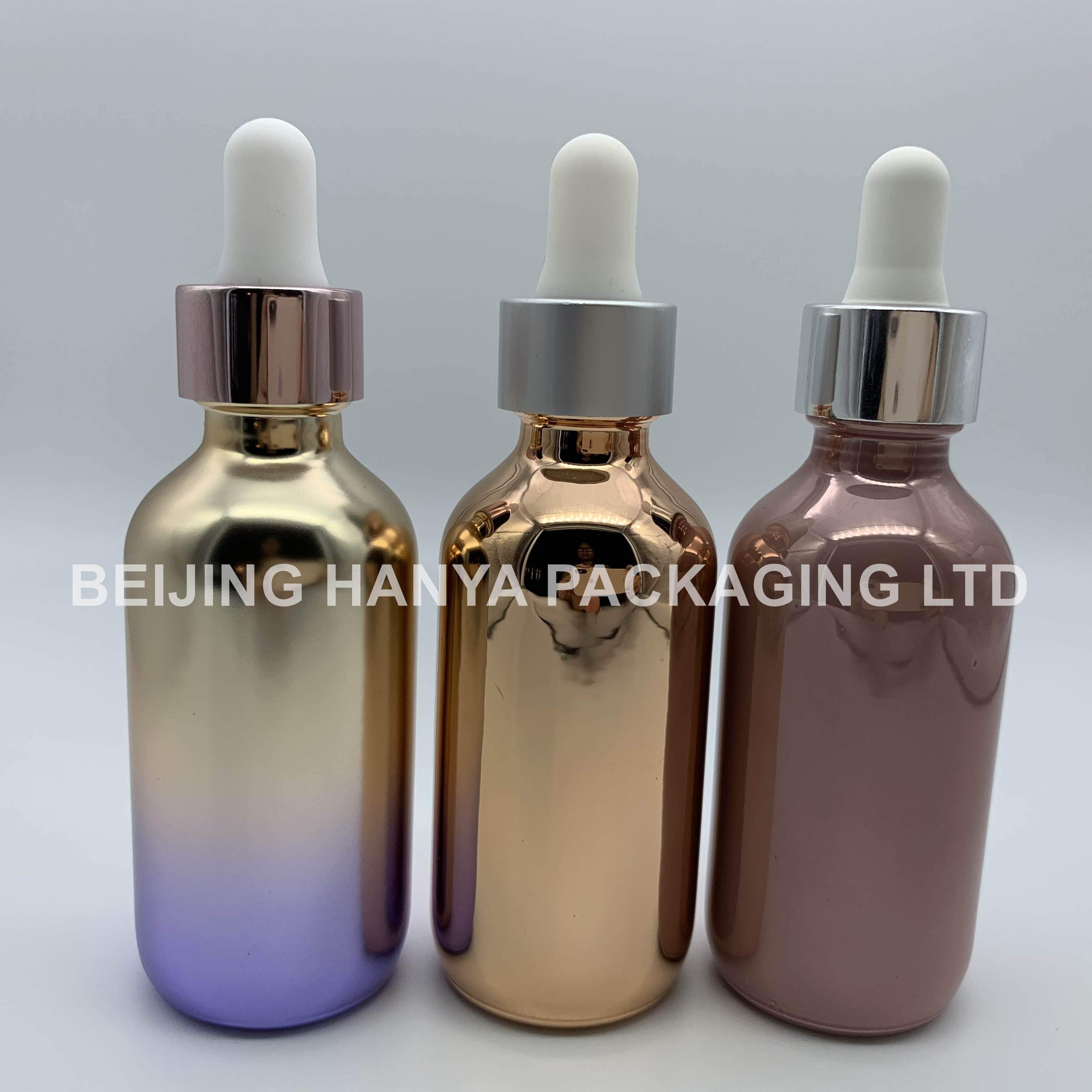 White Color Glass Bottle Essential Oil Cosmetic Customized Accepted Hot Stamping; Sliver Screen Available
