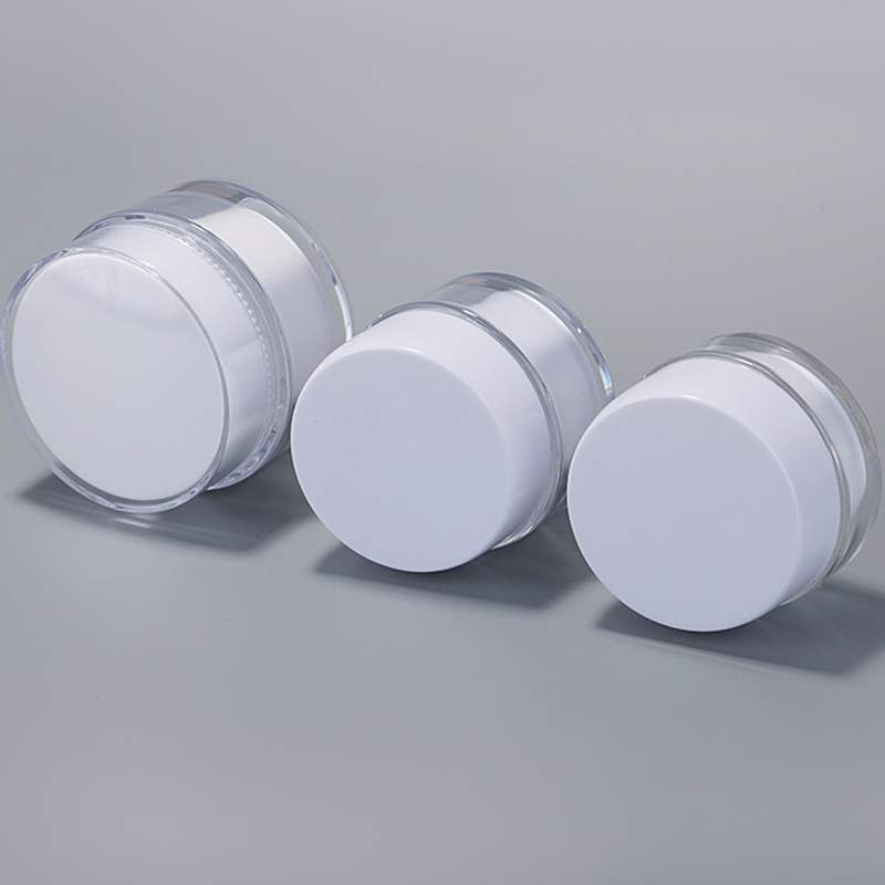 White Color PS Double Layer Plastic Face Cream Neck Body Cream Packaging Container Jar 20g 30g 50g