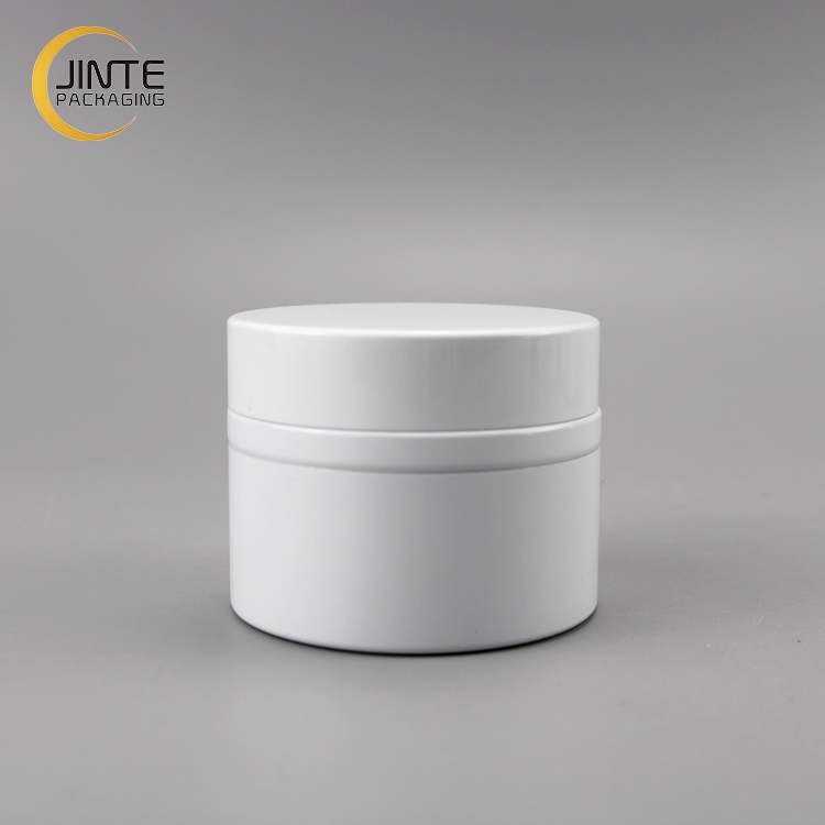 White Colour Cosmetic Plastic Packaging Jar With White Cover 30g 50g 100g 200g 250g