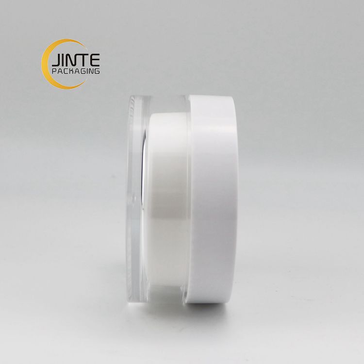 White Cosmetic Frosted Plastic Double Wall Scrub Body Cream Jar 100g 200g for Hair Butter Container