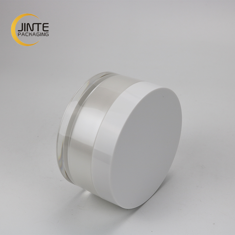 White Cosmetic Frosted Plastic Double Wall Scrub Body Cream Jar 100g 200g for Hair Butter Container