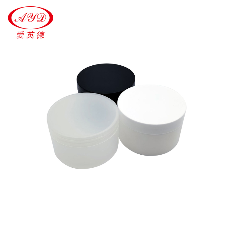 White Green Transparent Cream Jar 200ml Cosmetic Empty Hair Wax Container Single Thick Wall Jar