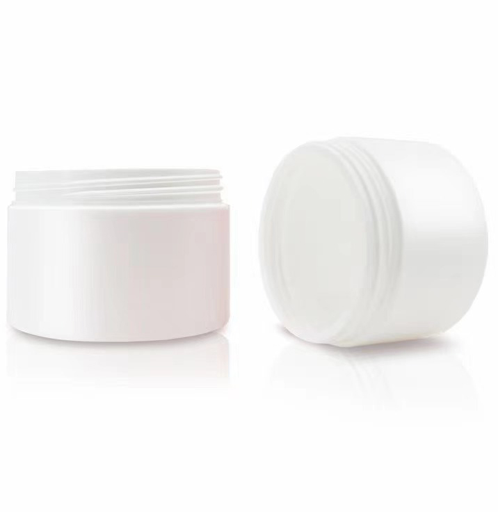 White HDPE Cosmetic Cream Container Jar Wide Mouth Low Profile 10 oz Jar manufacturer