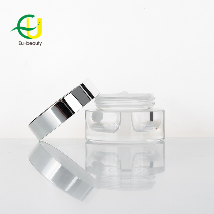 White Large Empty Fashion Elegant Frosted Printing Matte Cream Cosmetic Jar Wholesale 20g