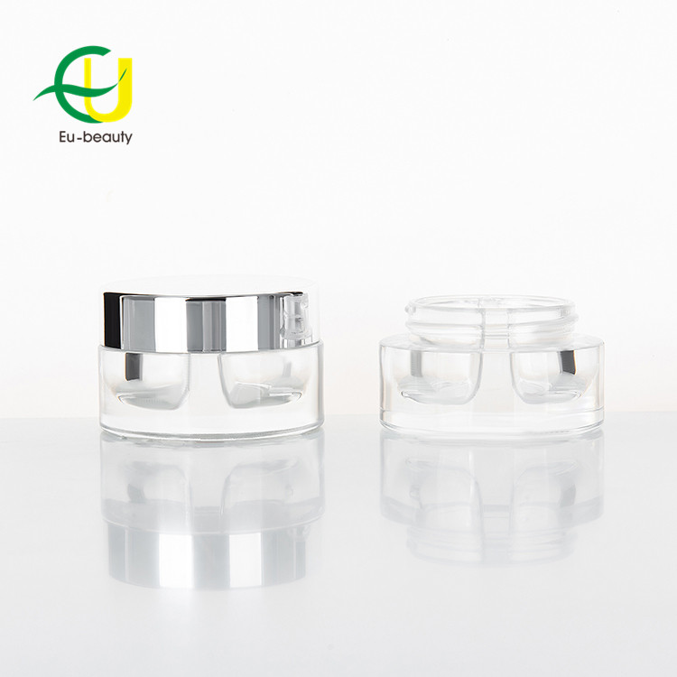 White Large Empty Fashion Elegant Frosted Printing Matte Cream Cosmetic Jar Wholesale 20g