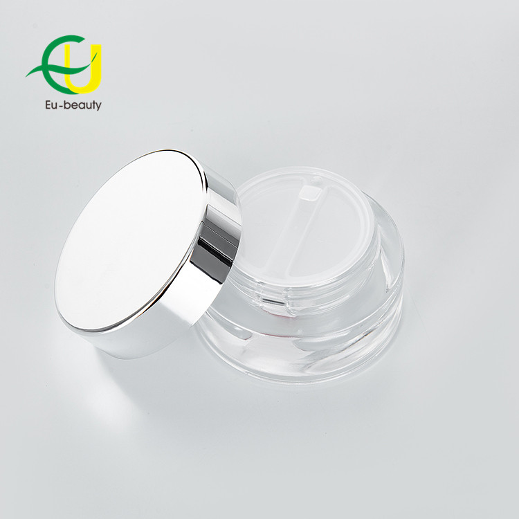 White Large Empty Fashion Elegant Frosted Printing Matte Cream Cosmetic Jar Wholesale 20g