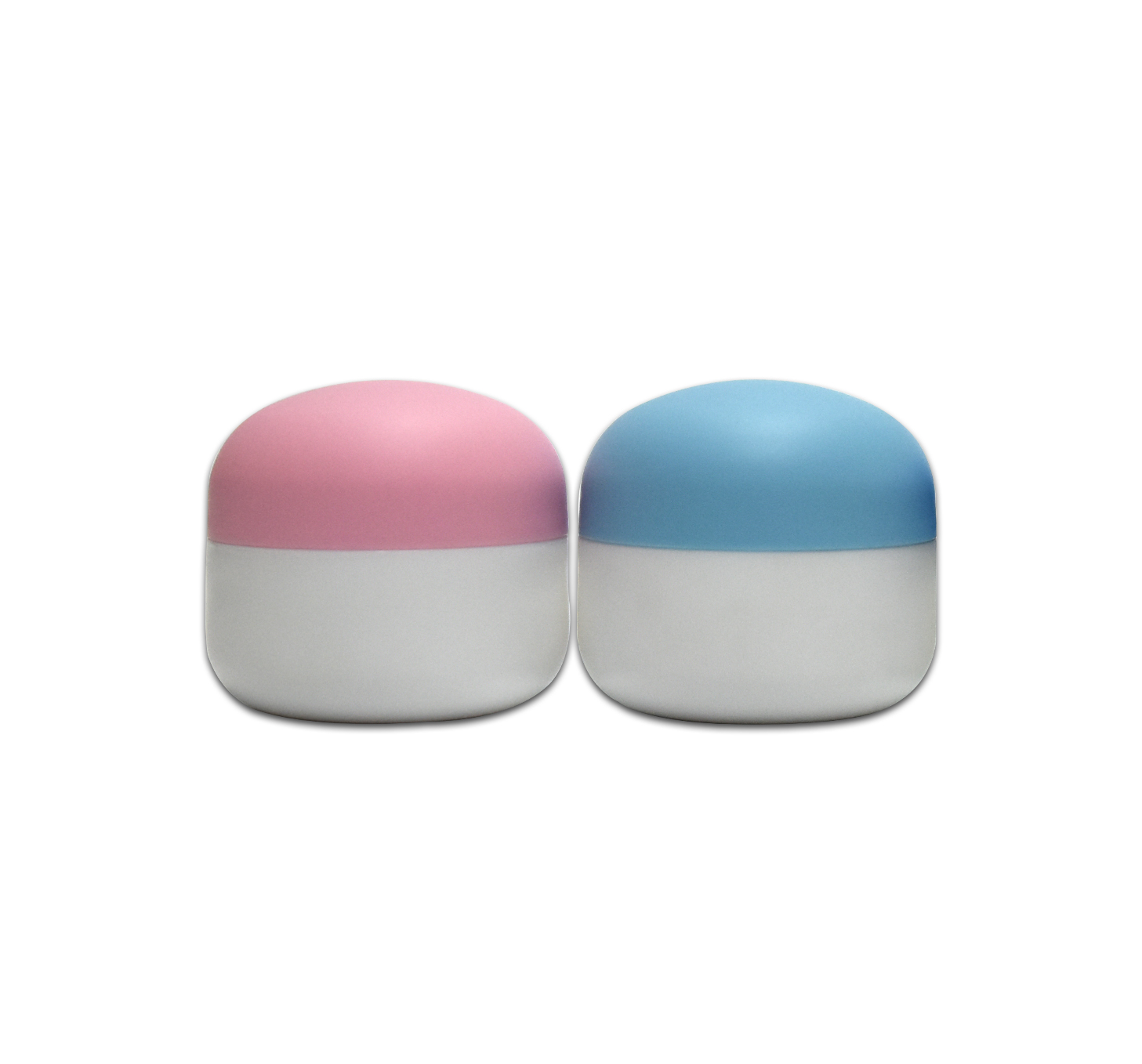 White PET Baby Skincare Cosmetic Packaging Round Container with Screw Lid 50ml