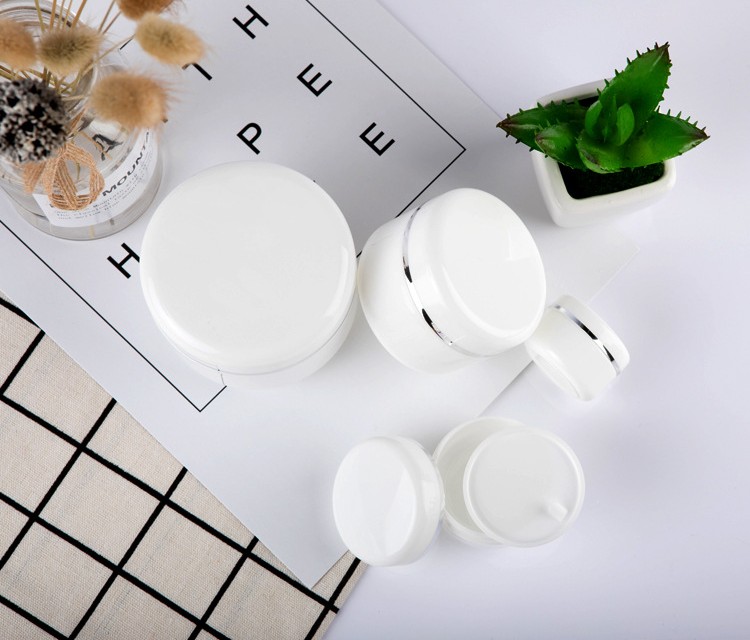 White PP plastic bottle packaging 20ml 30ml 50ml 100ml 150ml 200ml 250ml cosmetic jar cream jar face cream jar