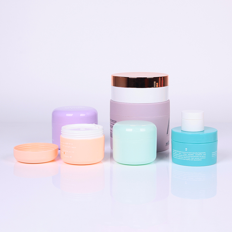 White PP plastic double wall 4oz 2oz 1oz cosmetic jar