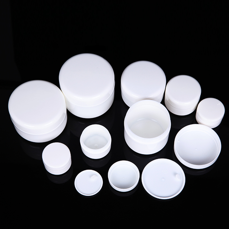 White PP plastic double wall 4oz 2oz 1oz cosmetic jar
