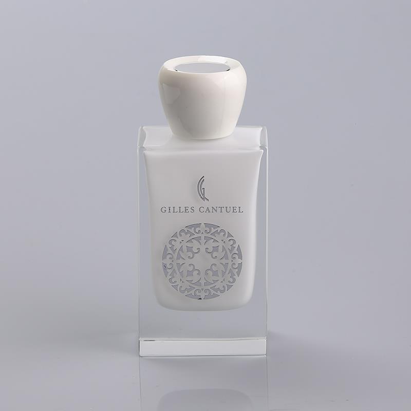 White Painting Coating Glass Perfume Bottles