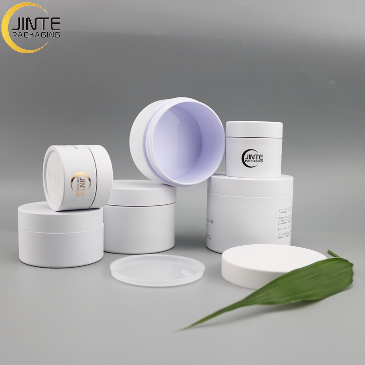 White Plastic Cosmetic PETG Jar 10g 20g 50g 8oz Jars For Hair Cream Containers