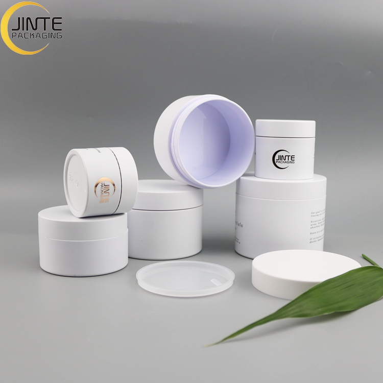 White Plastic Cosmetic PETG Jar 10g 20g 50g 8oz Jars For Hair Cream Containers