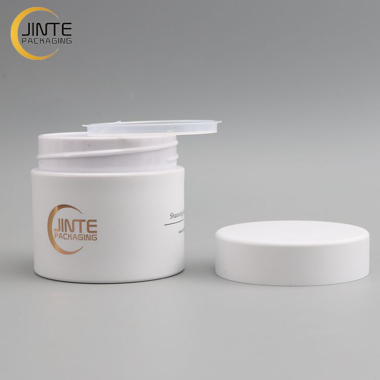 White Plastic Cosmetic PETG Jar 10g 20g 50g 8oz Jars For Hair Cream Containers
