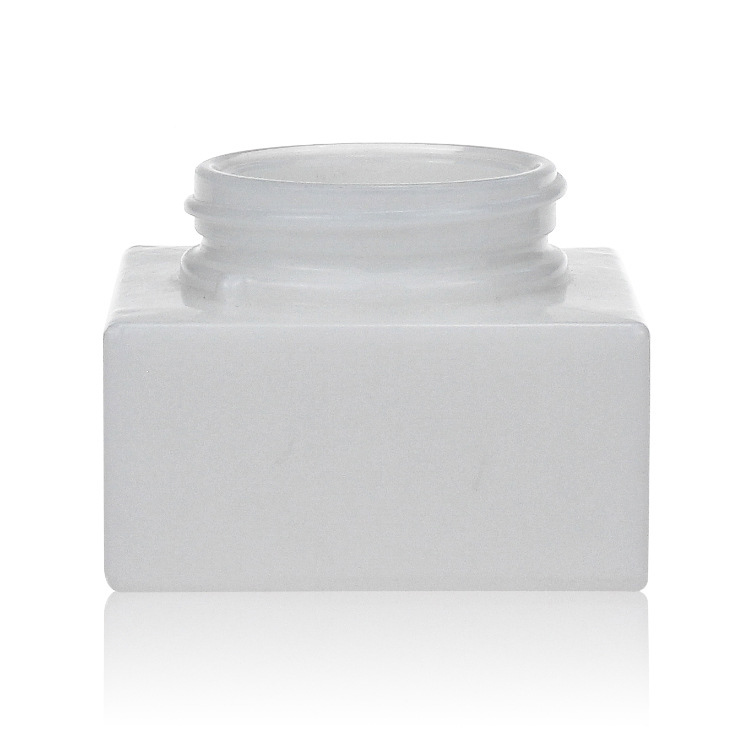 White Porcelain Glass Lotion Pump Bottle and Cosmetic Cream Jar