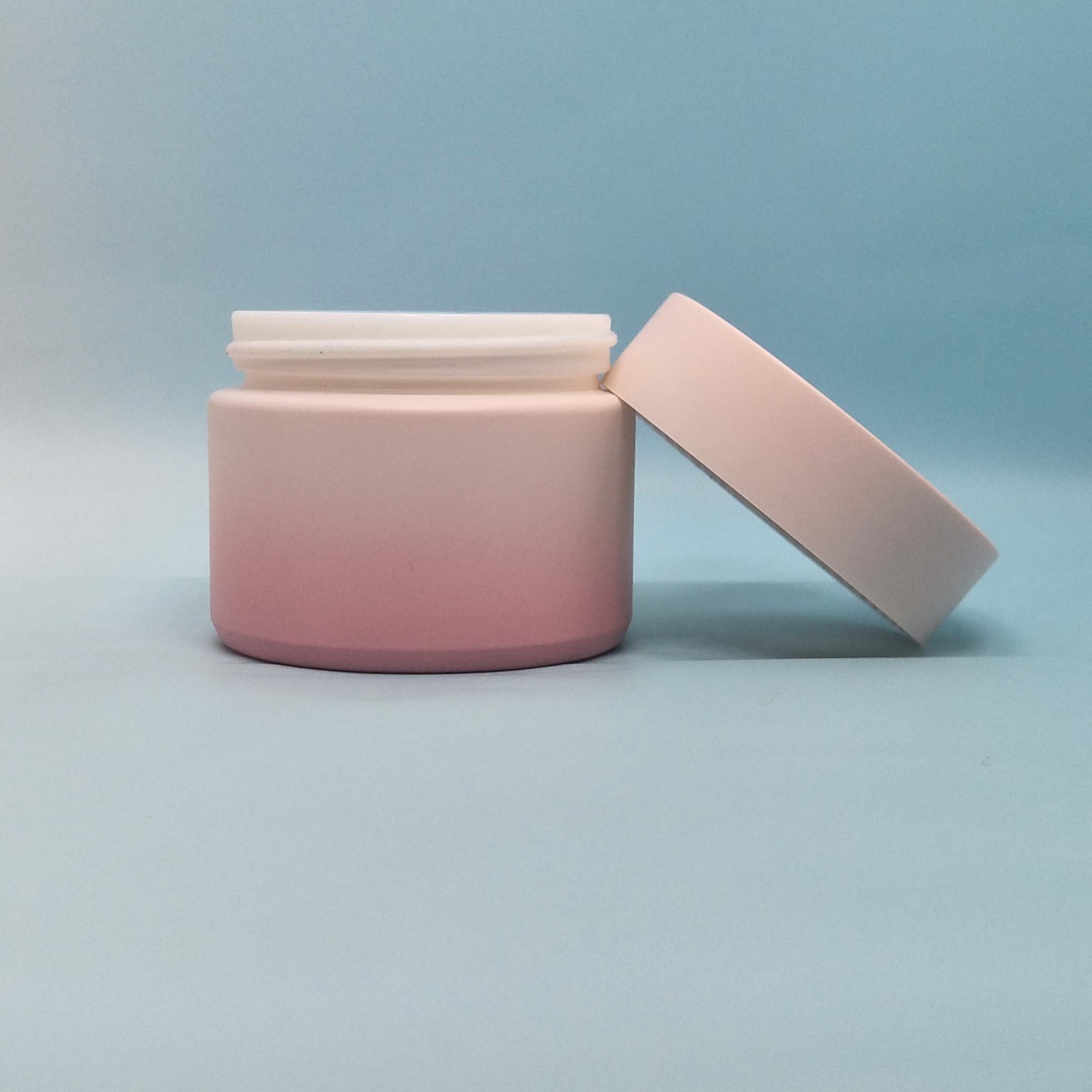 White Porcelain ceramic Cosmetic Jar painting pink jar for face cream 50g 60g