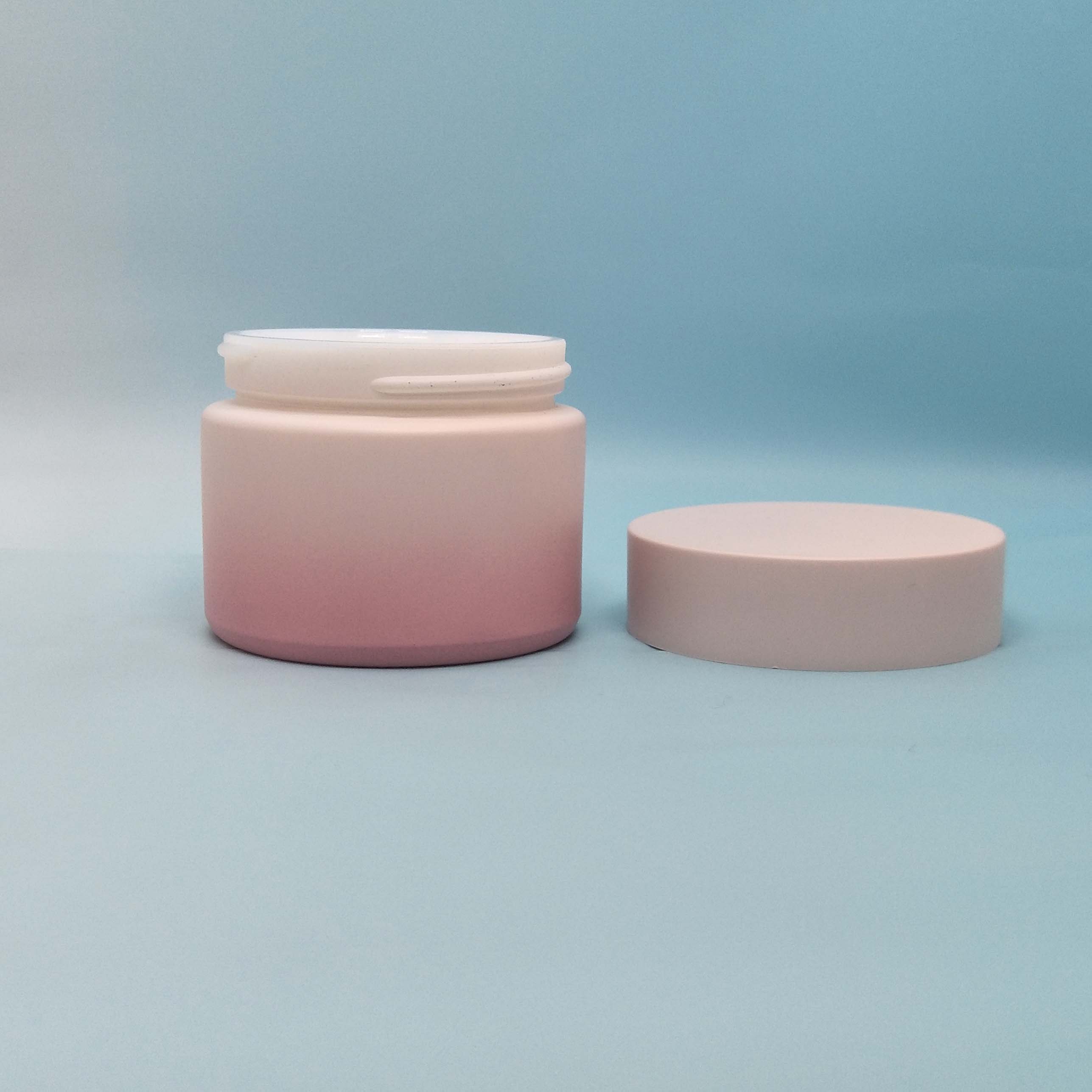 White Porcelain ceramic Cosmetic Jar painting pink jar for face cream 50g 60g