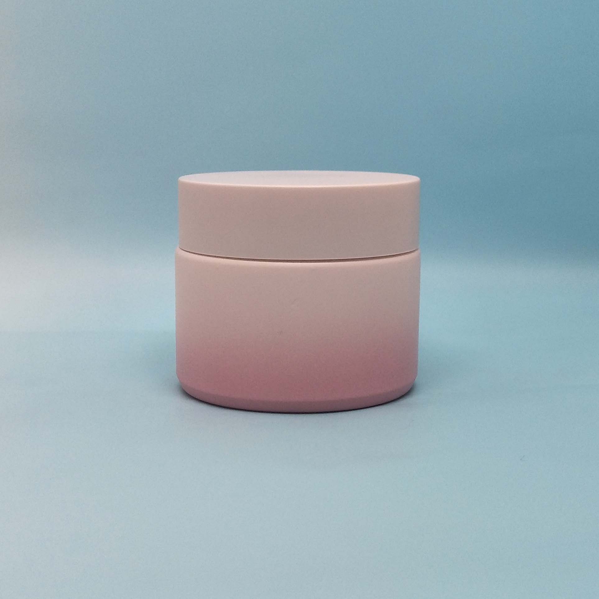 White Porcelain ceramic Cosmetic Jar painting pink jar for face cream 50g 60g