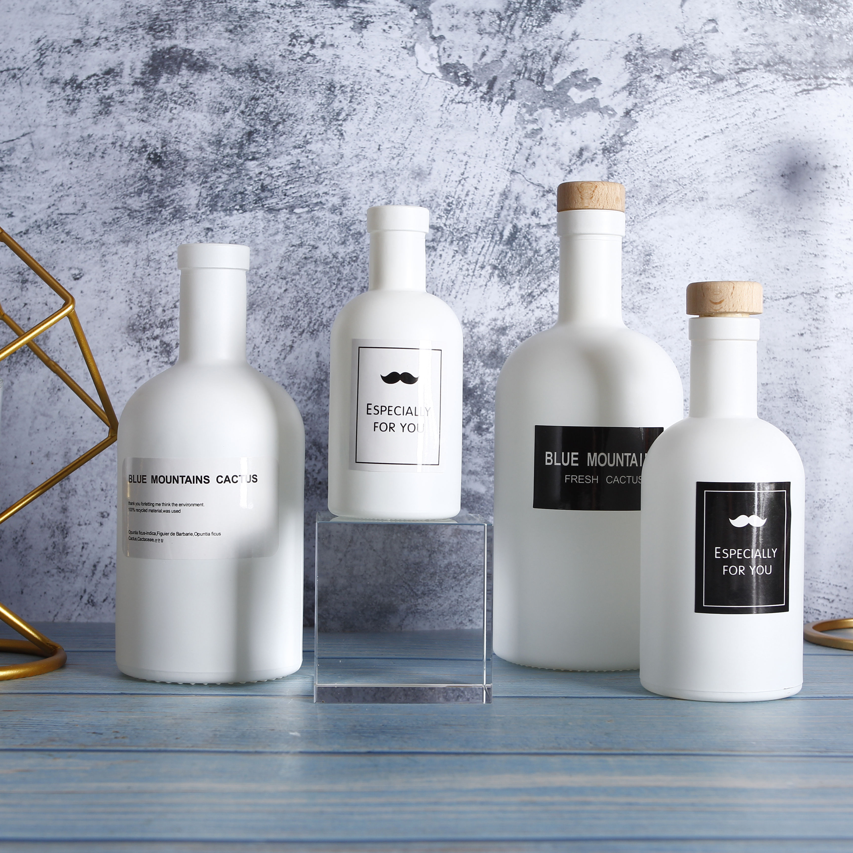 White Vodka Glass Bottle 200ml 375ml 500ml 750ml