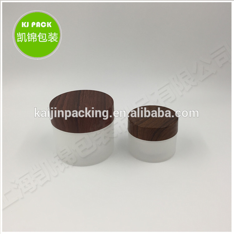 White ceramic cookie jar with bamboo lid 30g 50g