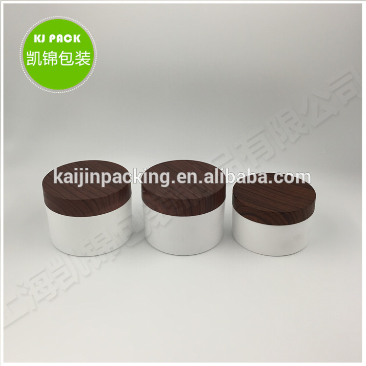 White ceramic cookie jar with bamboo lid 30g 50g