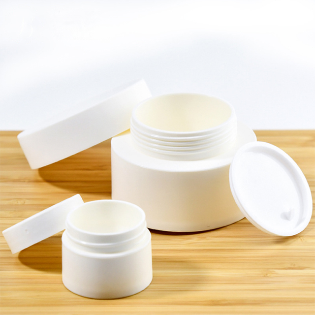 White color round shape 50g skin care cosmetics containers and packaging cream jar