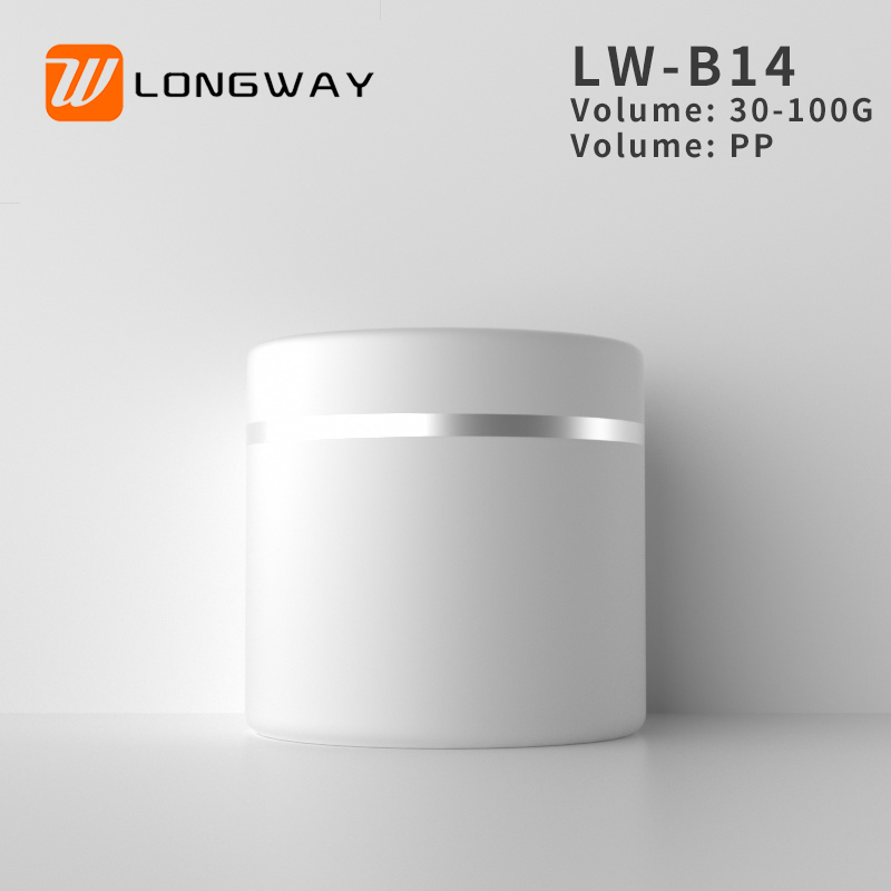 White cosmetic 30ml 1 oz frosted plastic double wall scrub body cream jar 100g 50g for hair butter container