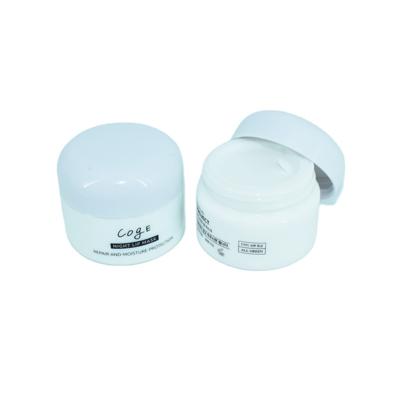 White cosmetic glass jar 50g white glass jar with lid cosmetic packaging cream container