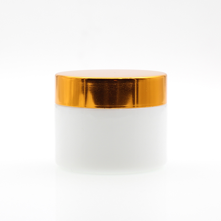 White cosmetic glass jar 50g white glass jar with lid cosmetic packaging cream container