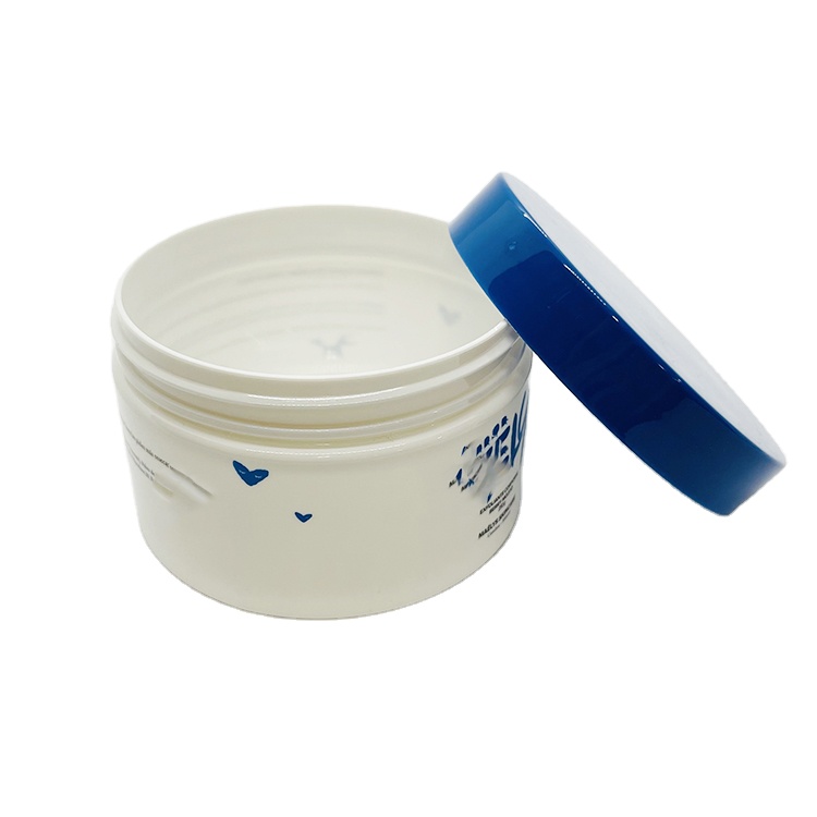 White cosmetic ointment packaging PET jar, large size screw lid cosmetic packaging PET jar 300ml 400ml 500ml
