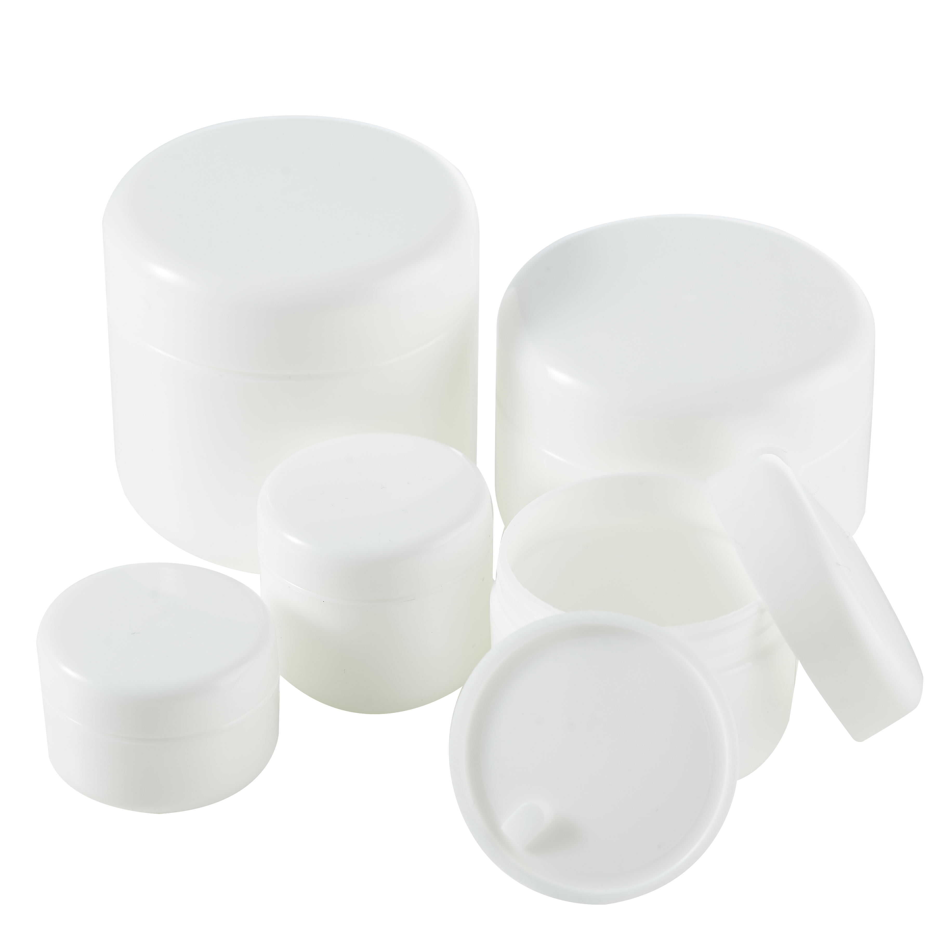 White empty 30g skin care cream plastic jar cosmetic container with gasket