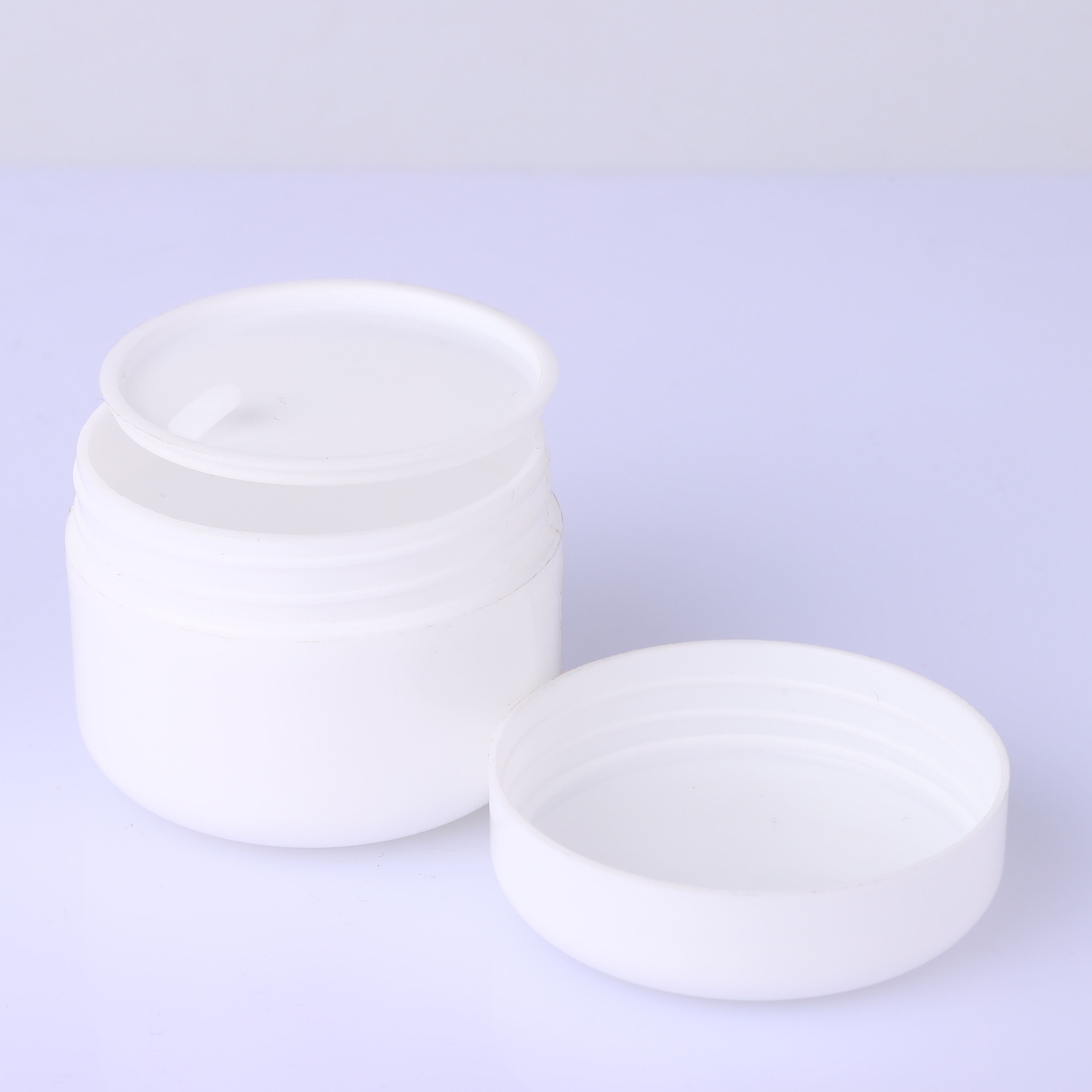 White empty 30g skin care cream plastic jar cosmetic container with gasket