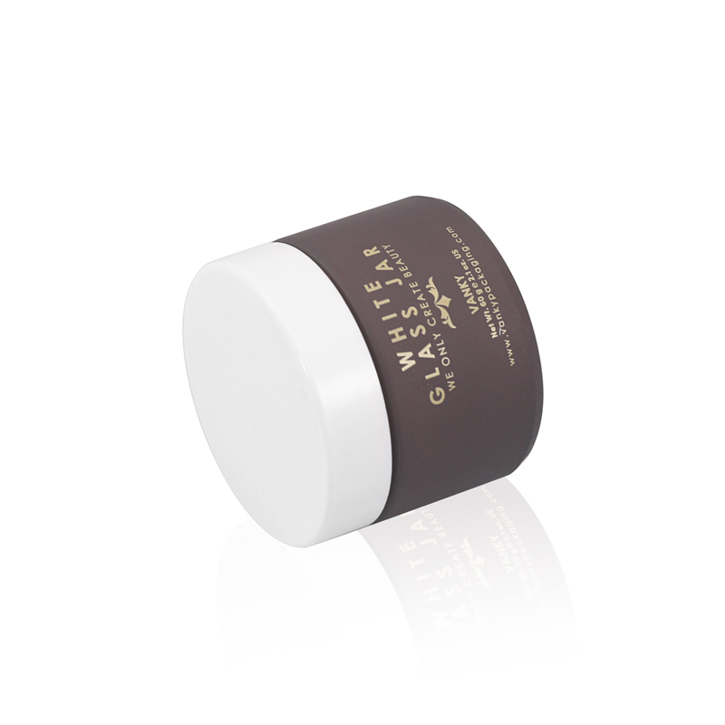 White frosted cosmetic white glass jar cosmetics