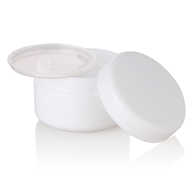 White glass cosmetic packaging 15g 30g 50g jars glass wholesale glass jar with twist off lids