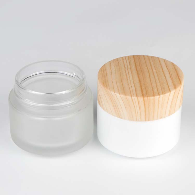 White glass porcelain cosmetic glass cream jars & bottles container and packaging with gold lid 5g 15g 30g 50g 60g 100g 1oz 2oz
