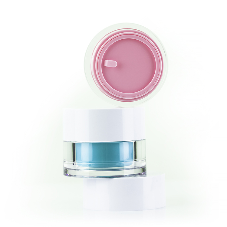 White/green/black/pink Plastic Cosmetic PETG Cream Jar Recycling and Eco-friendly WKF-50g Wansheng