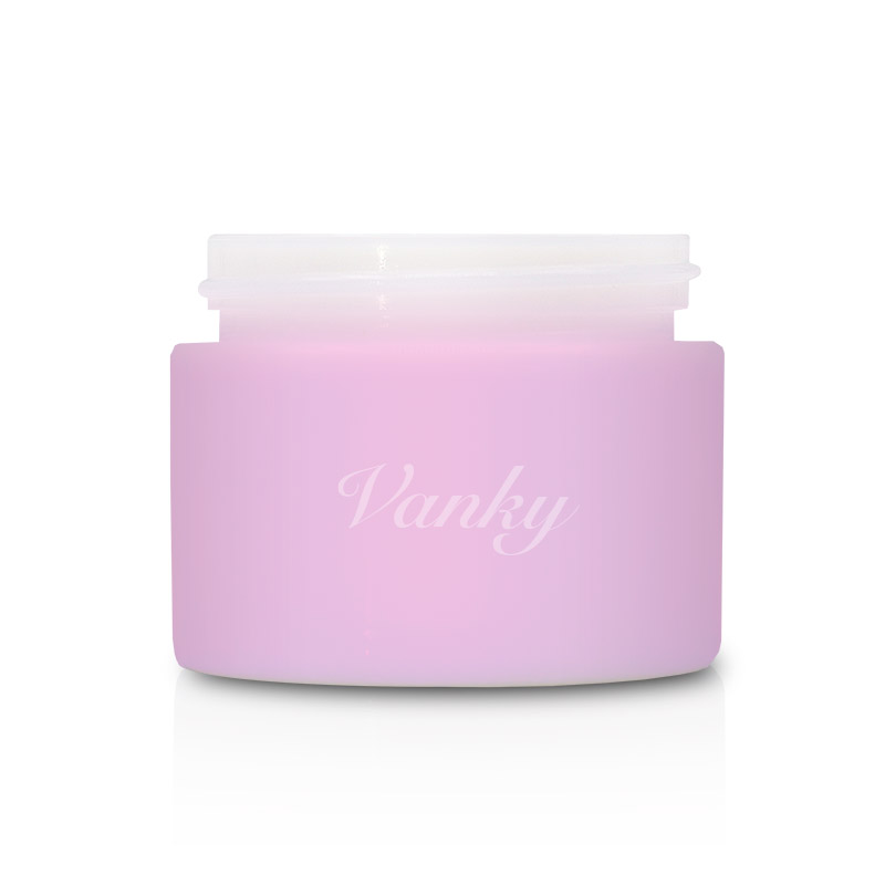 White porcelain 1oz 2oz glass jar with custom logo for face cream mask