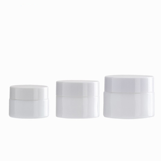 White porcelain glass cosmetic cream jar 15g 30g 50g 100g cosmetic packaging bottle jar