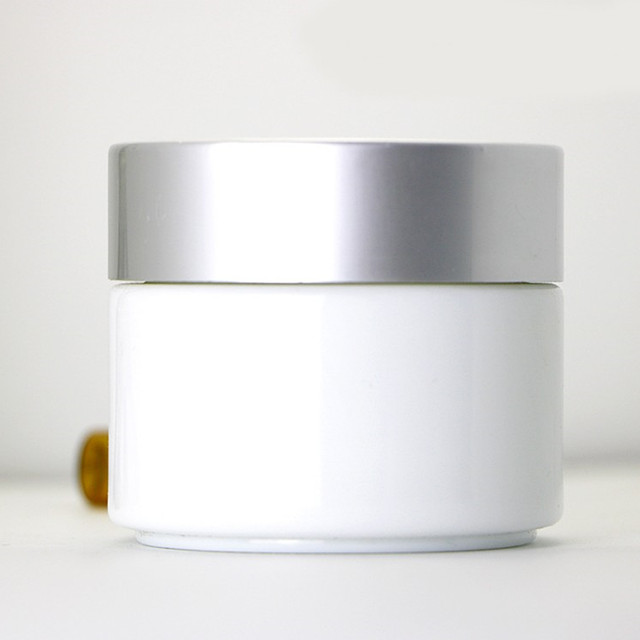 White porcelain glass cosmetic cream jar 15g 30g 50g 100g cosmetic packaging bottle jar