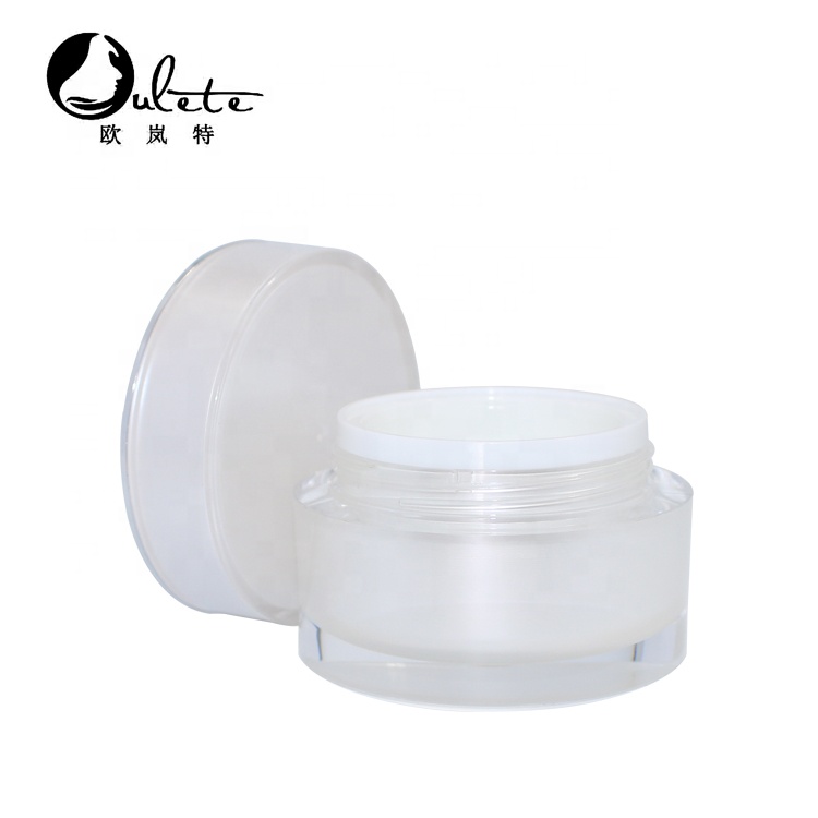 White round empty cosmetic 30g acrylic cream jar container 1 oz jar for skin care