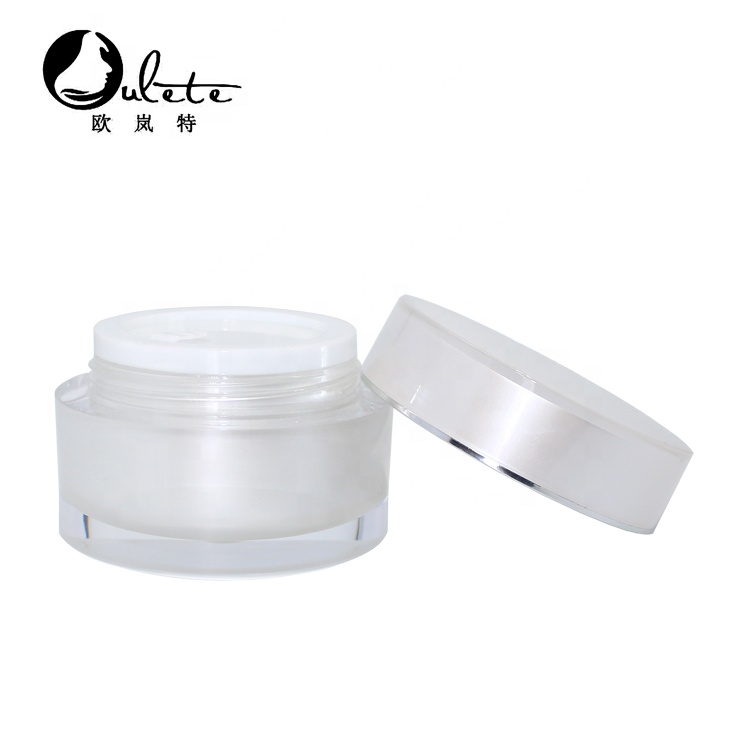 White round empty cosmetic 30g acrylic cream jar container 1 oz jar for skin care