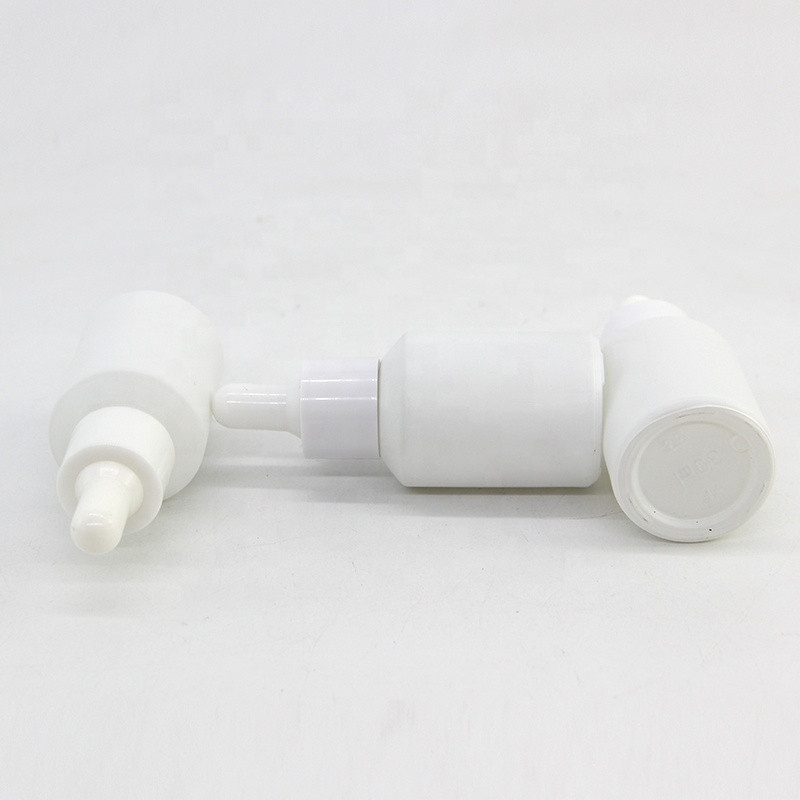 White wholesale empty dropper glass bottle in 30 ml with white cap/lid for serum liquid