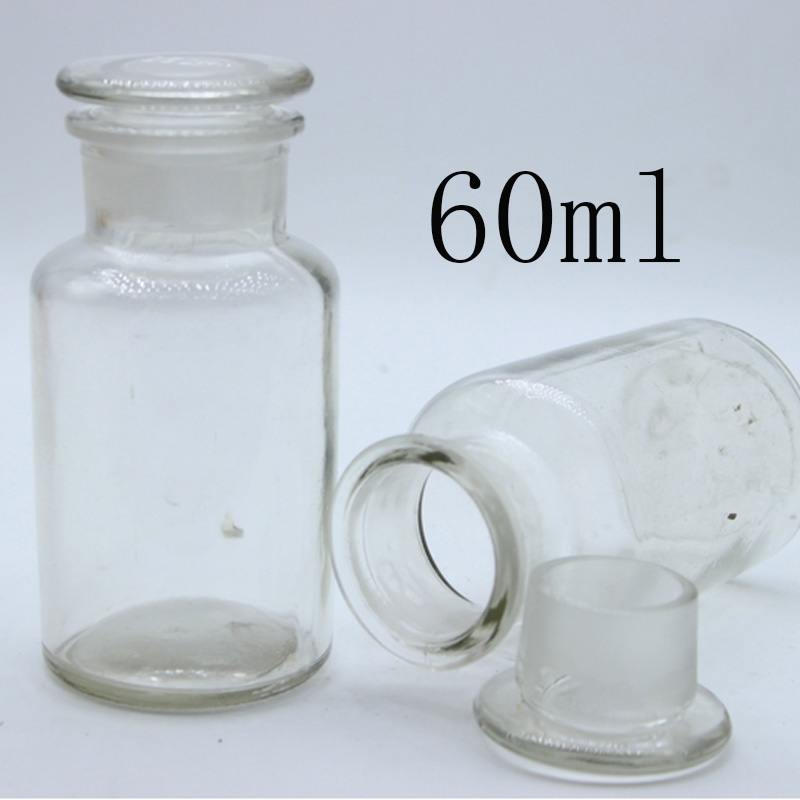 White wide mouth jar 60ml sealed small vials
