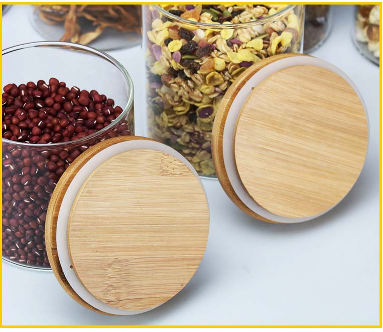 Whole Borosilicate Glass Jars Kitchen Storage Containers With Airtight Lid Serving For Nuts Tea Coffee Sugar Candy